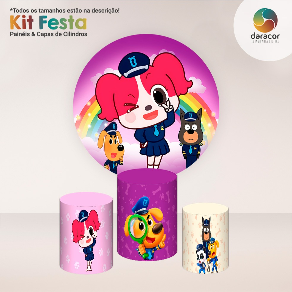 Festa Detetive cachorro com Painel 1,50x1,50-R14