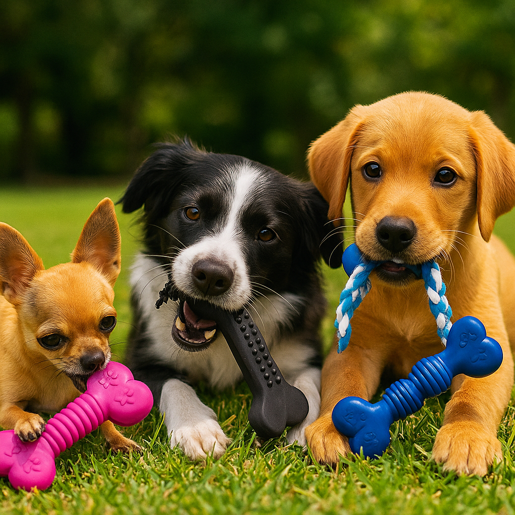 3 Ossinhos Pet Brinquedo Mordedor Cachorro Médio Divertido