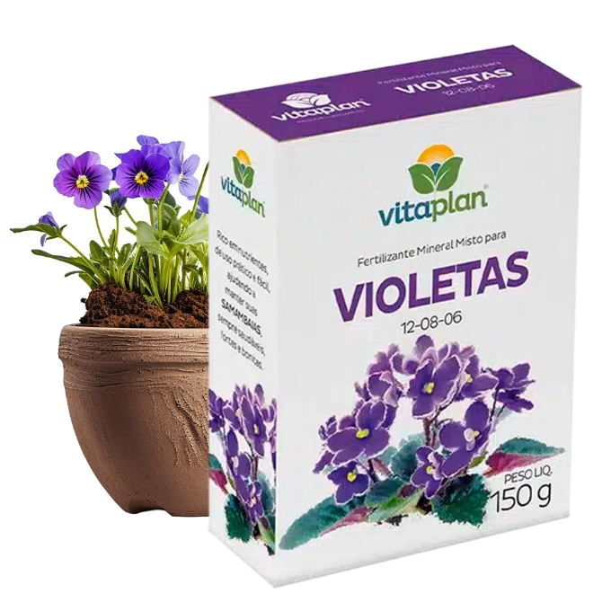 Fertilizante Adubo Mineral Misto Violetas 09-06-09 Vitaplan Nutriplan 150g em Oferta na Shopee
