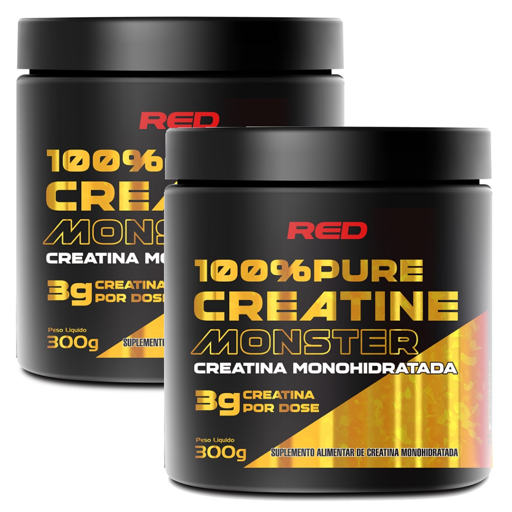 2X Creatina 100% Pura 300g - Com Laudo! - Red Series