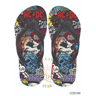 Chinelo Rock Vibes - Estampas Variadas | Tamanhos Adulto e Infantil em Oferta na Shopee