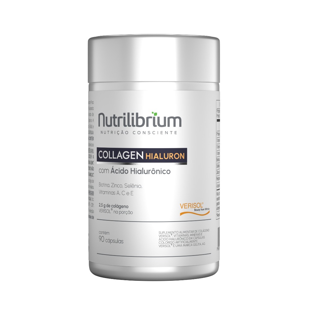 Colágeno Verisol Ácido Hialurônico Biotina Zinco Vitaminas 90 Caps - Nutrilibrium - Health