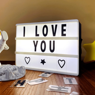 Enfeite Luminária LED Light Box Letreiro Cinema Letras.