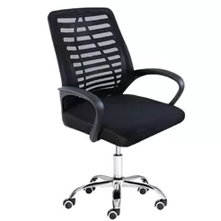 Cadeira Escritório Giratória Viena Ergonômica Tela Mesh Base Cromada 100kg Conforto Home Office Gamer Trabalho Estudos