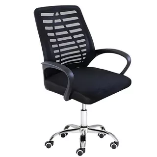 Cadeira Escritório Giratória Viena Ergonômica Tela Mesh Base Cromada 100kg Conforto Home Office Game