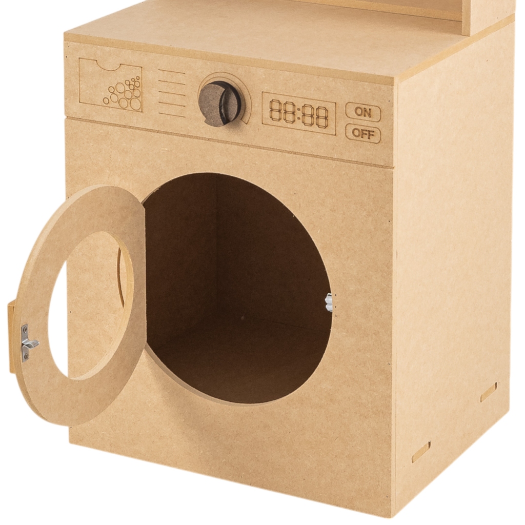 Maquina de Lavar MDF lúdico brinquedo para crianças — imagem 2 de 2