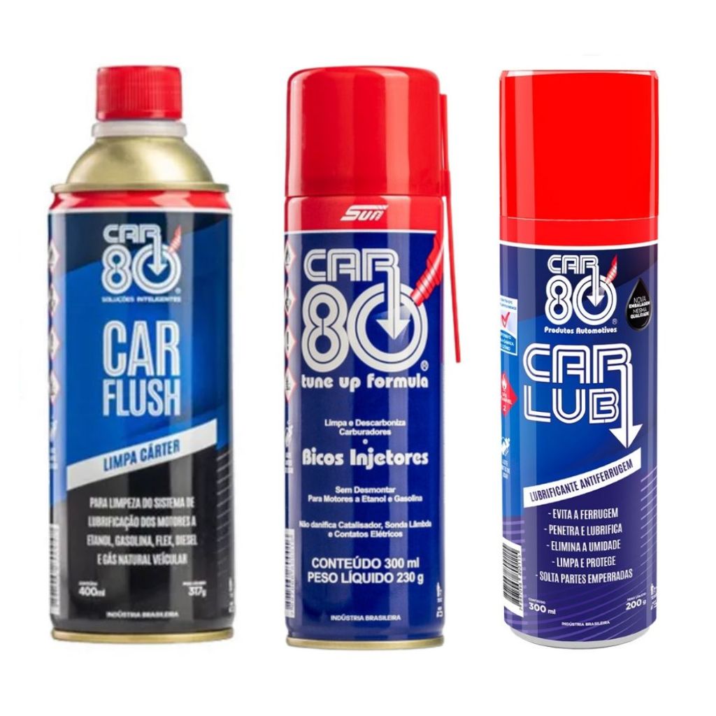 Kit Car80 Descarbonizante Desengripante E Car Flush