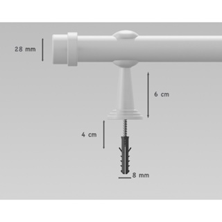 varão cortina 1,80 mt 28 mm sala quarto cozinha (Promoção ) em Oferta na Shopee
