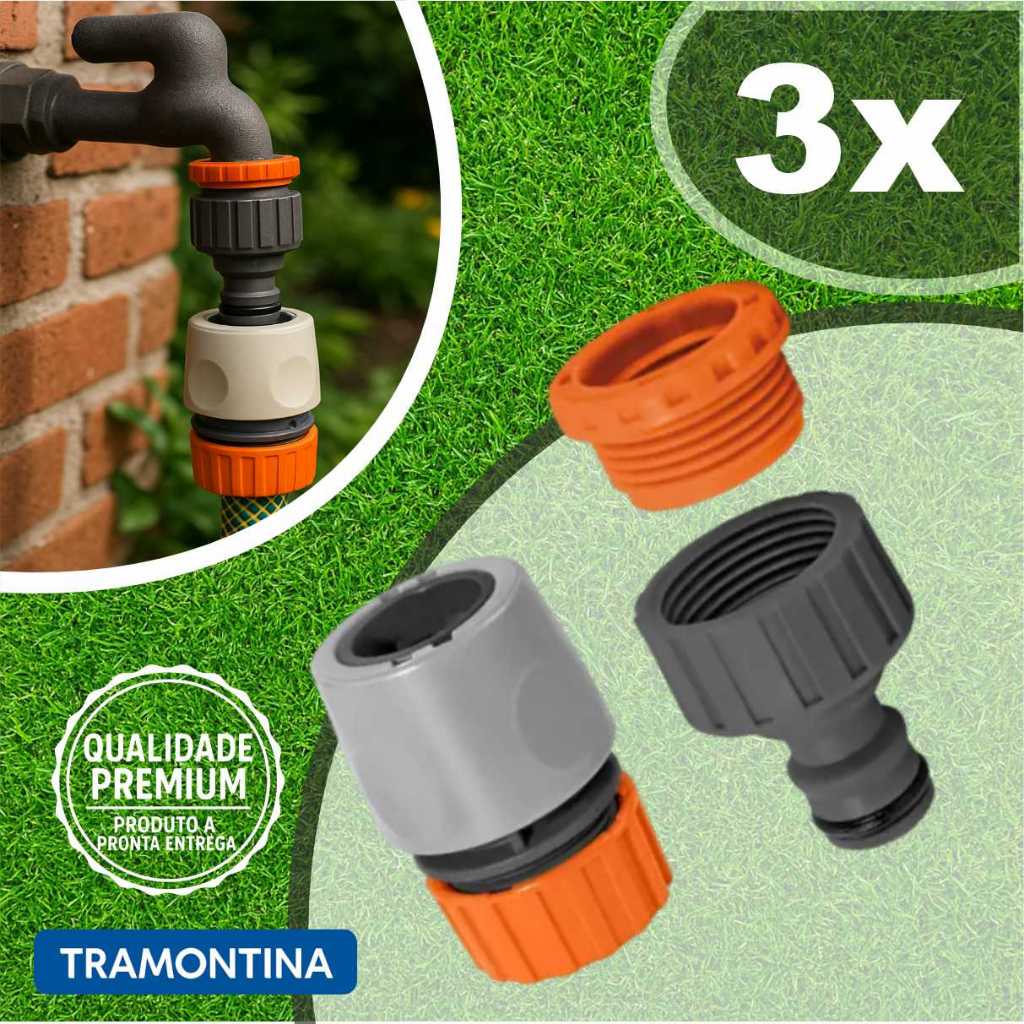 Kit 3 Engates Rápido + 3 Bico Torneira Adaptador 1/2 Ou 3/4 em Oferta na Shopee