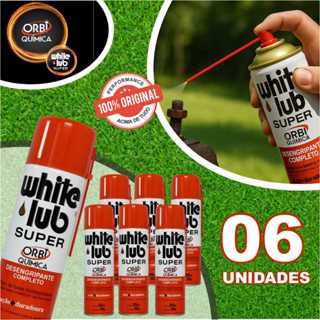 Kit Com 6x Óleos Desengripante Lubrificante Spray White Lub 300ml em Oferta na Shopee