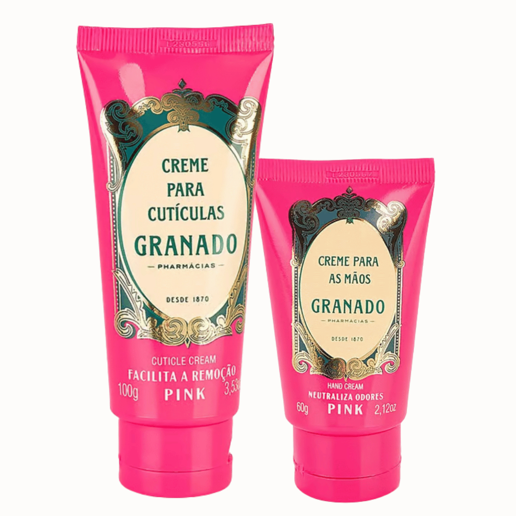 Kit SPA Creme Para Cutículas 100G + Creme Para as Mãos 60G Granado PINK Hidratação Profunda Unhas
