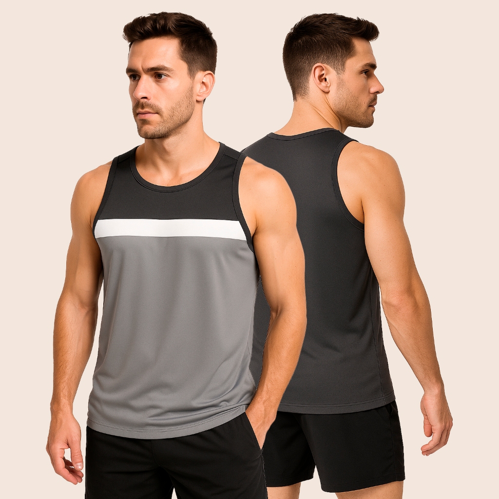 Kit 3 Regatas Masculina Esportiva Academia Esporte CaminhadaTecido Leve Confortável