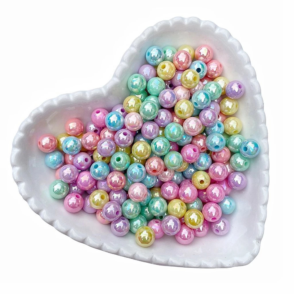 Até Mil Unidades Candy Irisada 06mm Pérola Pulseiras Colares Miçanga Amizade em Oferta na Shopee