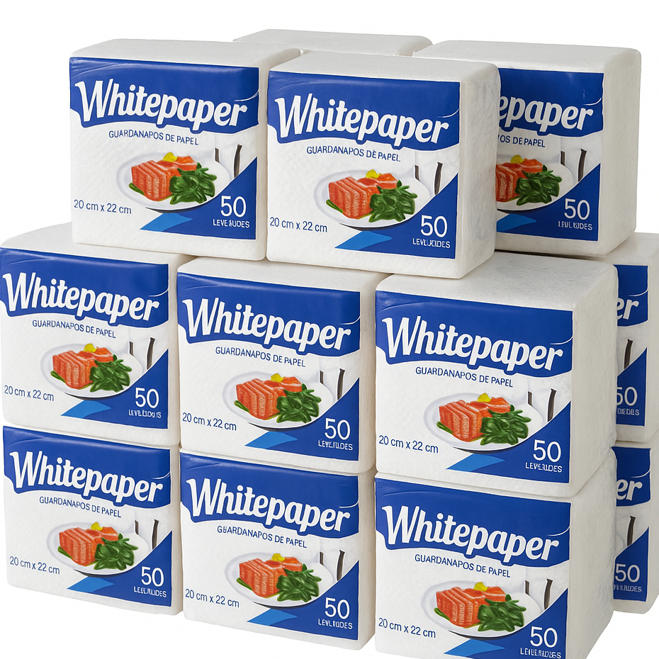 Guardanapo De Papel 600un/1200un 20x22cm Branco Folha Simples - Whitepaper em Oferta na Shopee