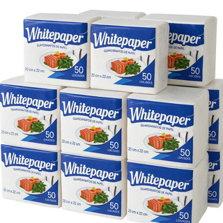 Guardanapo De Papel 600un/1200un 20x22cm Branco Folha Simples - Whitepaper em Oferta na Shopee