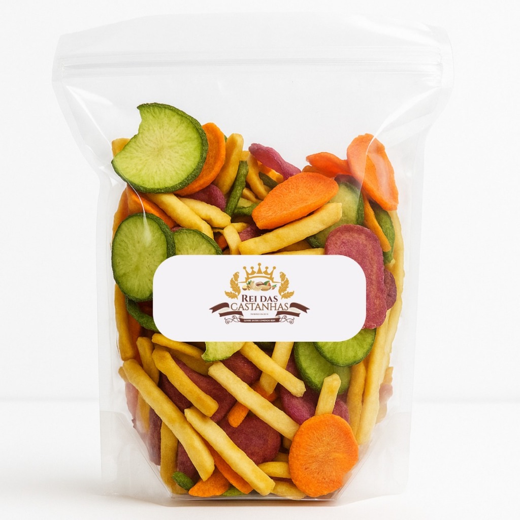 Mix de Vegetais 500g 1Kg Desidratadas Chip’s 100% Premium Natural - Indústria Rei das Castanhas em Oferta na Shopee