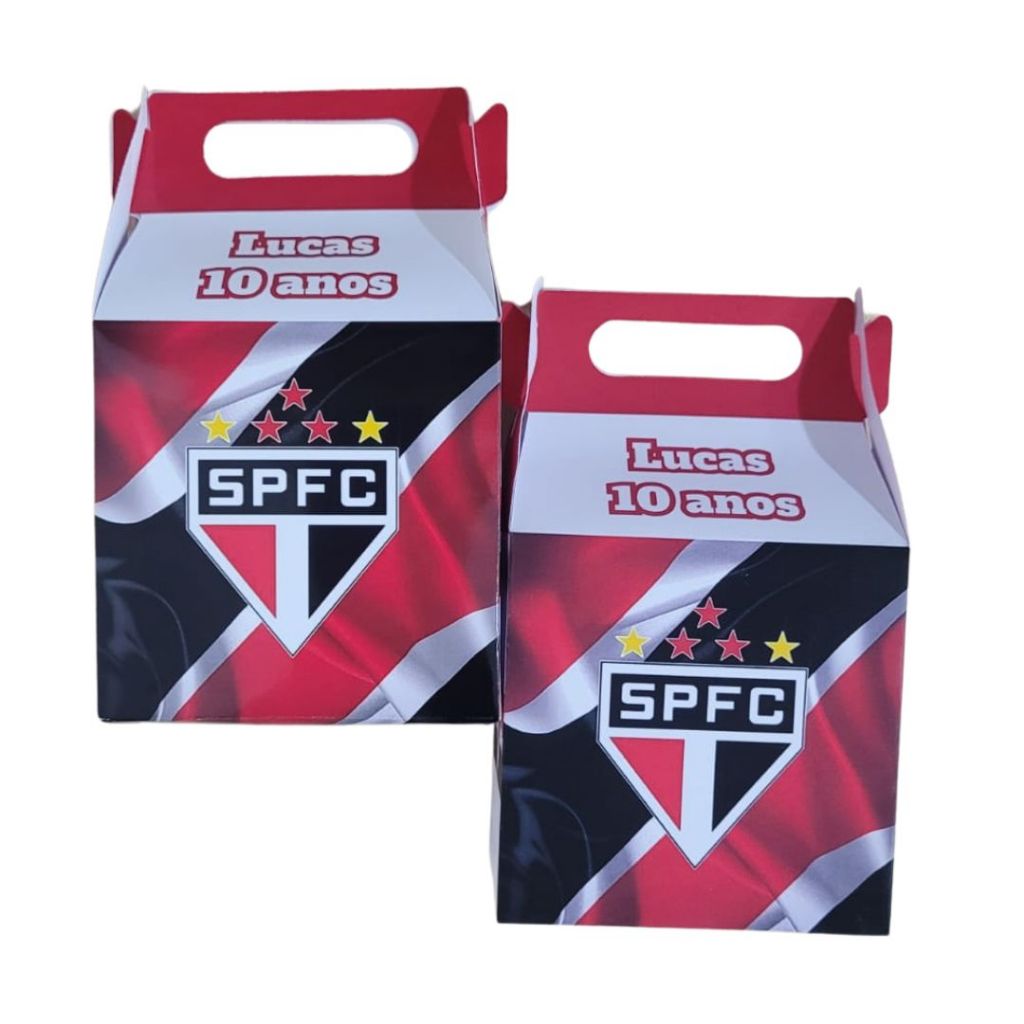Caixinhas Futebol São Paulo Time Lembrancinha para Festa de AniversárioMaletinhas Personalizado Com NOME e IDADE