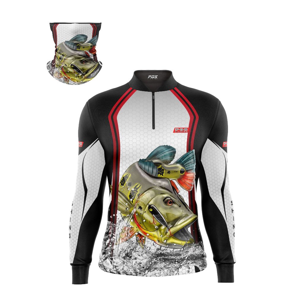 Camisa Camiseta (blusa Pesca Pqs + Bandana) Ref 61/61 Uv50+