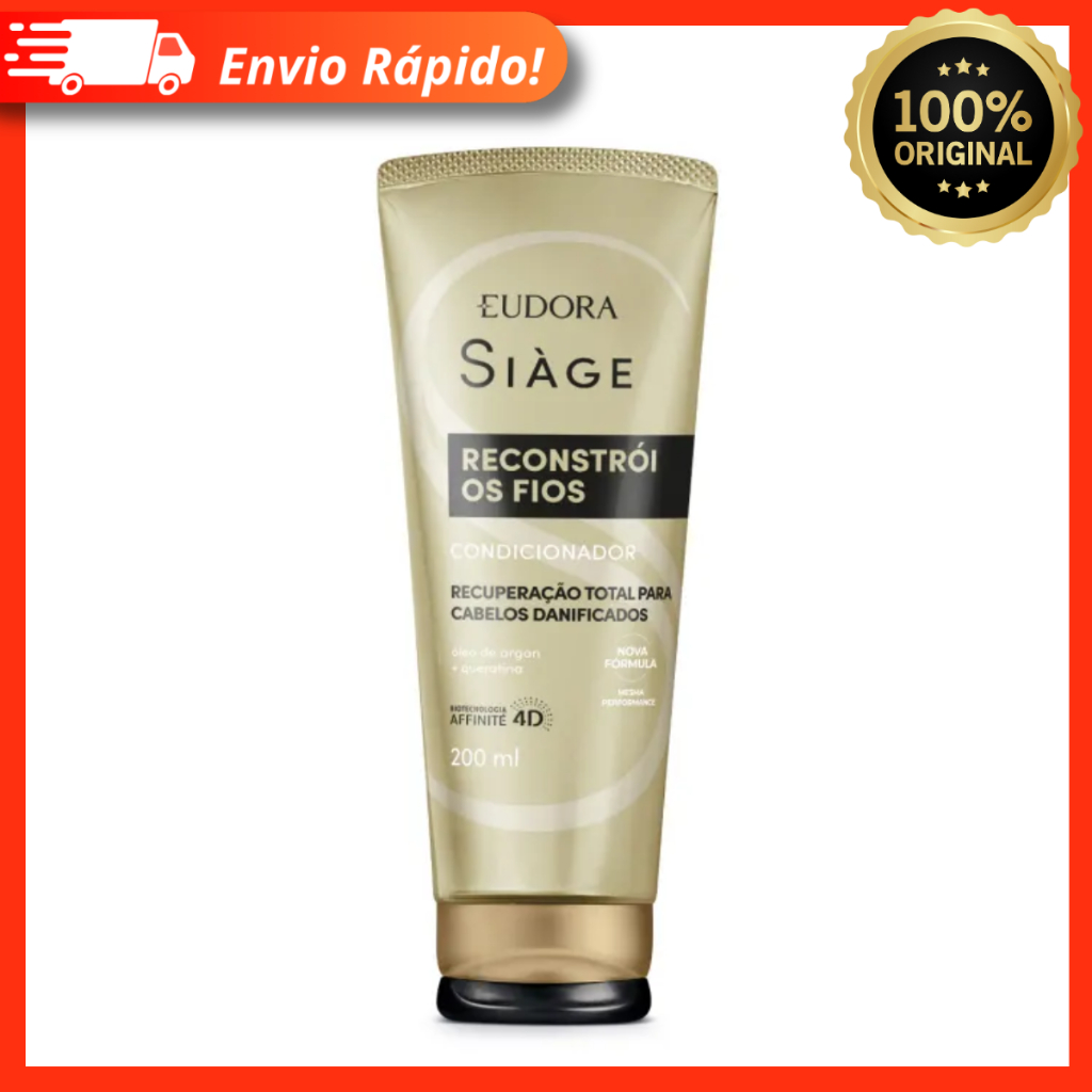 Condicionador Eudora Siàge Reconstrói Os Fios 200ml