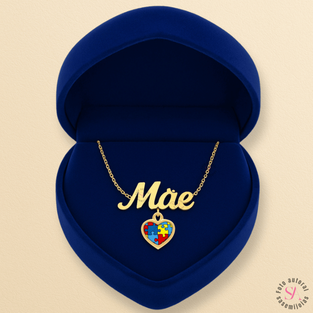 Gargantilha Escrito Mãe Pingente Autismo Cod.C737 em Oferta na Shopee