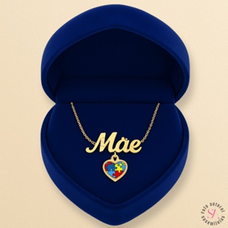 Gargantilha Escrito Mãe Pingente Autismo Cod.C737 em Oferta na Shopee