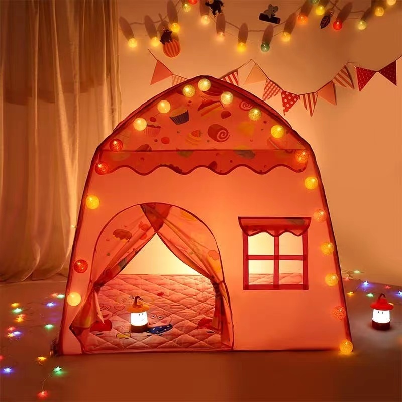 Barraca Infantil Rosa Docinho 1.3M Cabana Barraca Grande Menina Princesa Dobrável Promoção