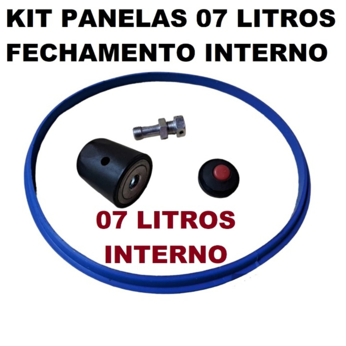 Kit panelas 7 litros fechamento interno universal  borracha silicone + peso + pino + selo  segurança