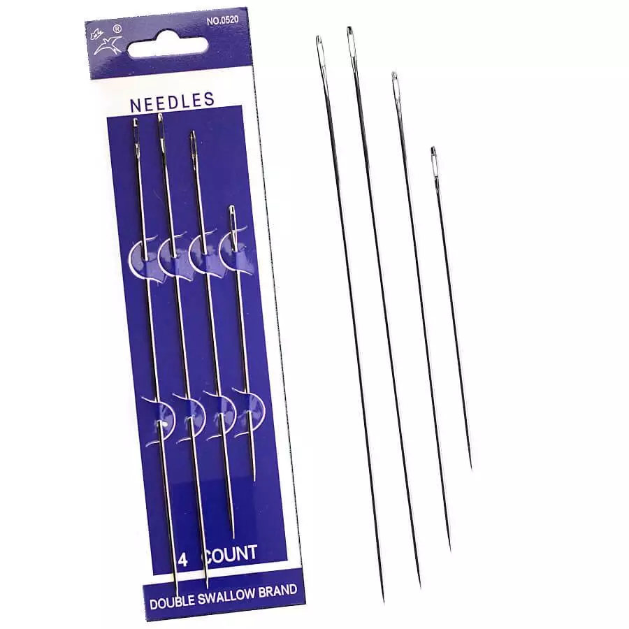 Kit 4 Agulhas Longas Para Boneca de Pano, Feltro e Artesanato – Costura Manual em Oferta na Shopee