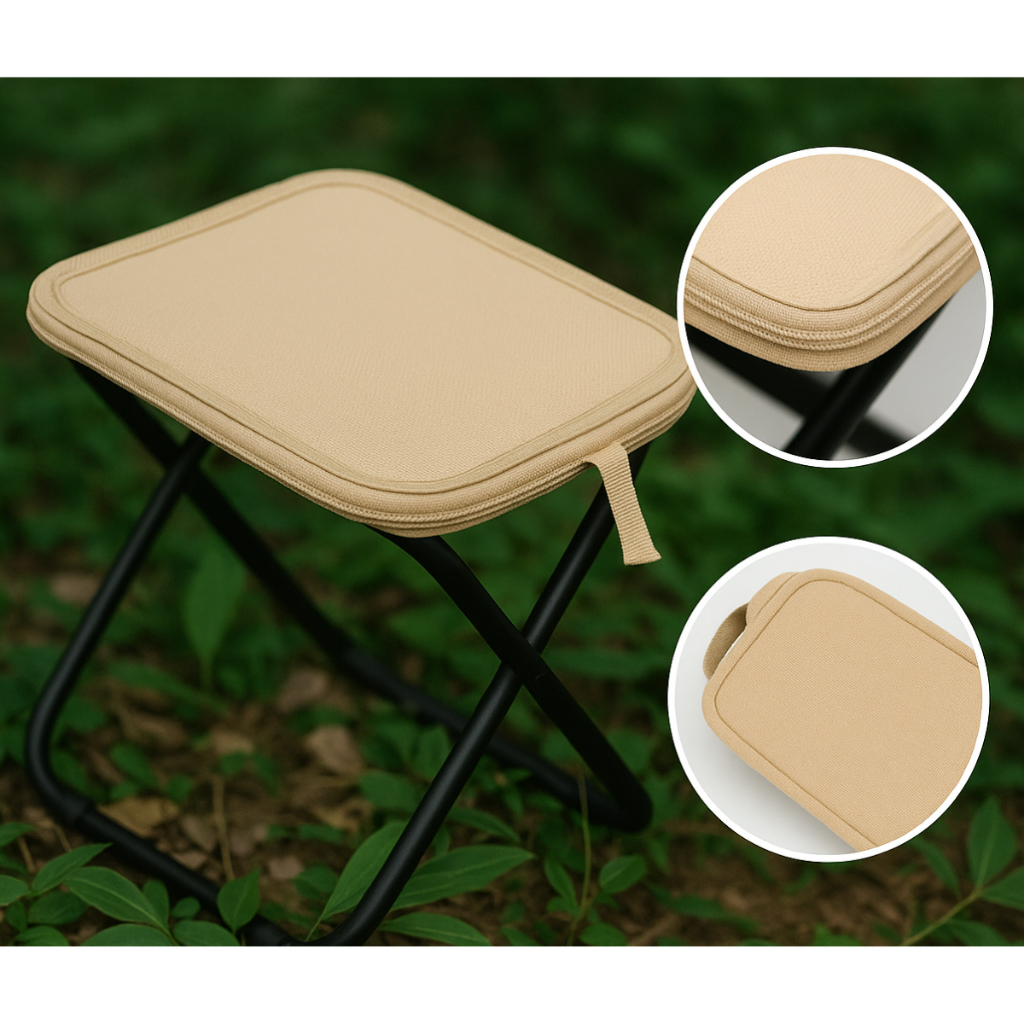 Banquinho Dobrável Portátil de Bolso – Leve, Resistente, Ideal para Camping, Pesca e Praia em Oferta na Shopee