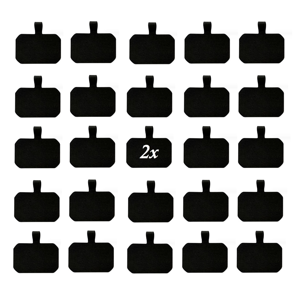 Kit 50x Cartão Plaquinha em Nylon Resistente Cordão de Pescoço Celular Preto Transparente Universal