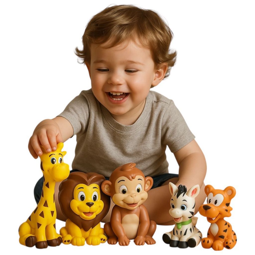 Brinquedo de Banho animais  Mordedor soft Infantil Menino e Menina 5 unidades em Oferta na Shopee