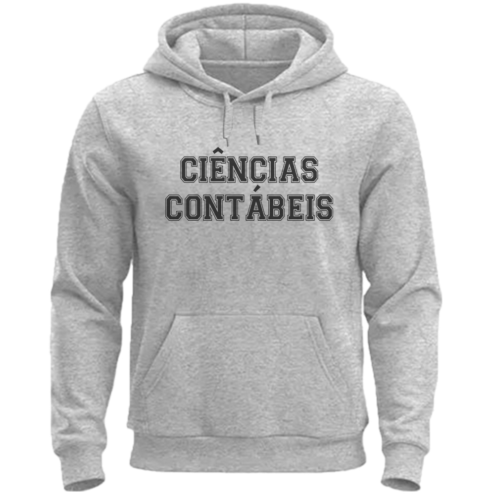 Moletom Ciências Contábeis Blusa de Frio Contador Canguru Com Toca Casaco Unissex Algodão Flanelado