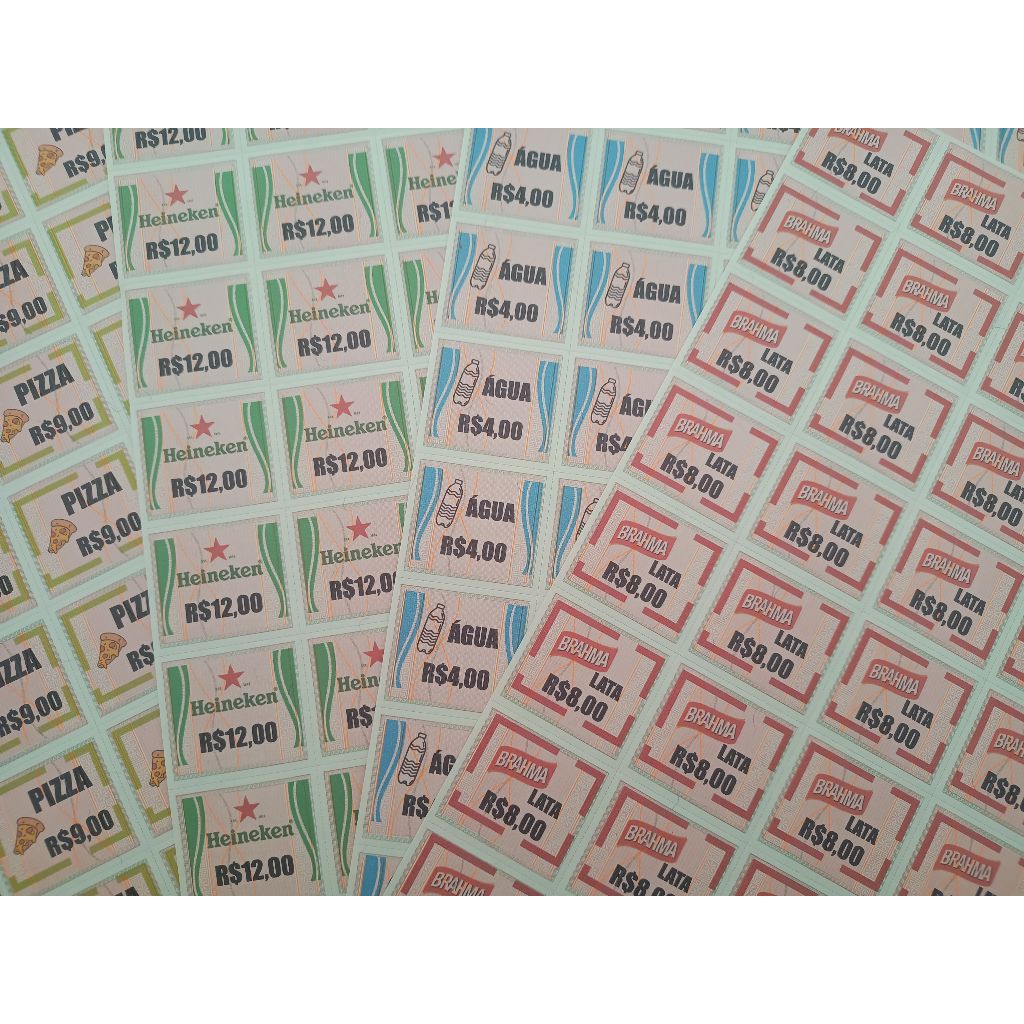 10.000 - Ticket - Ficha Bar Personalizado Festa Consumação Eventos Festa Junina Confraternização Quermesse Festivais