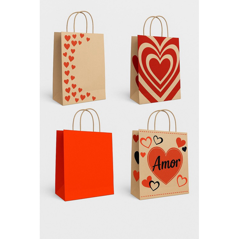 Sacola Papel Kraft  18x24Para presente 10Unidades feliz dia das mães