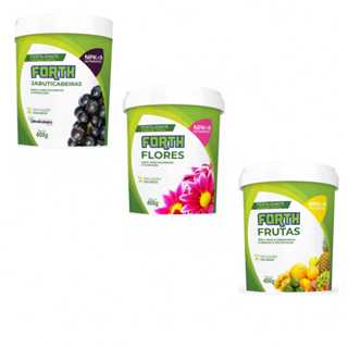 kit forth frutas + forth jabuticabas + forth flores 400g cada adubo fertilizante em Oferta na Shopee
