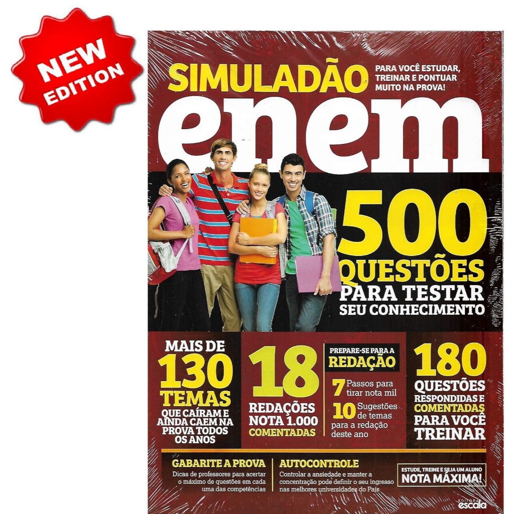 Livro Simuladão Concursos e Enem - 500 questões