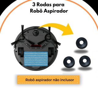 Kit 3 Roda Frontal Dianteira Giratória Robô Aspirador Multilaser Mondial Wap W100-100C ObaBox-Duster em Oferta na Shopee