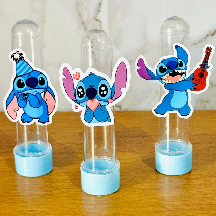 Aplique 3D personalizado S/ TUBETE no Tema Stitch Lembrancinha  Presente Festa de aniversário