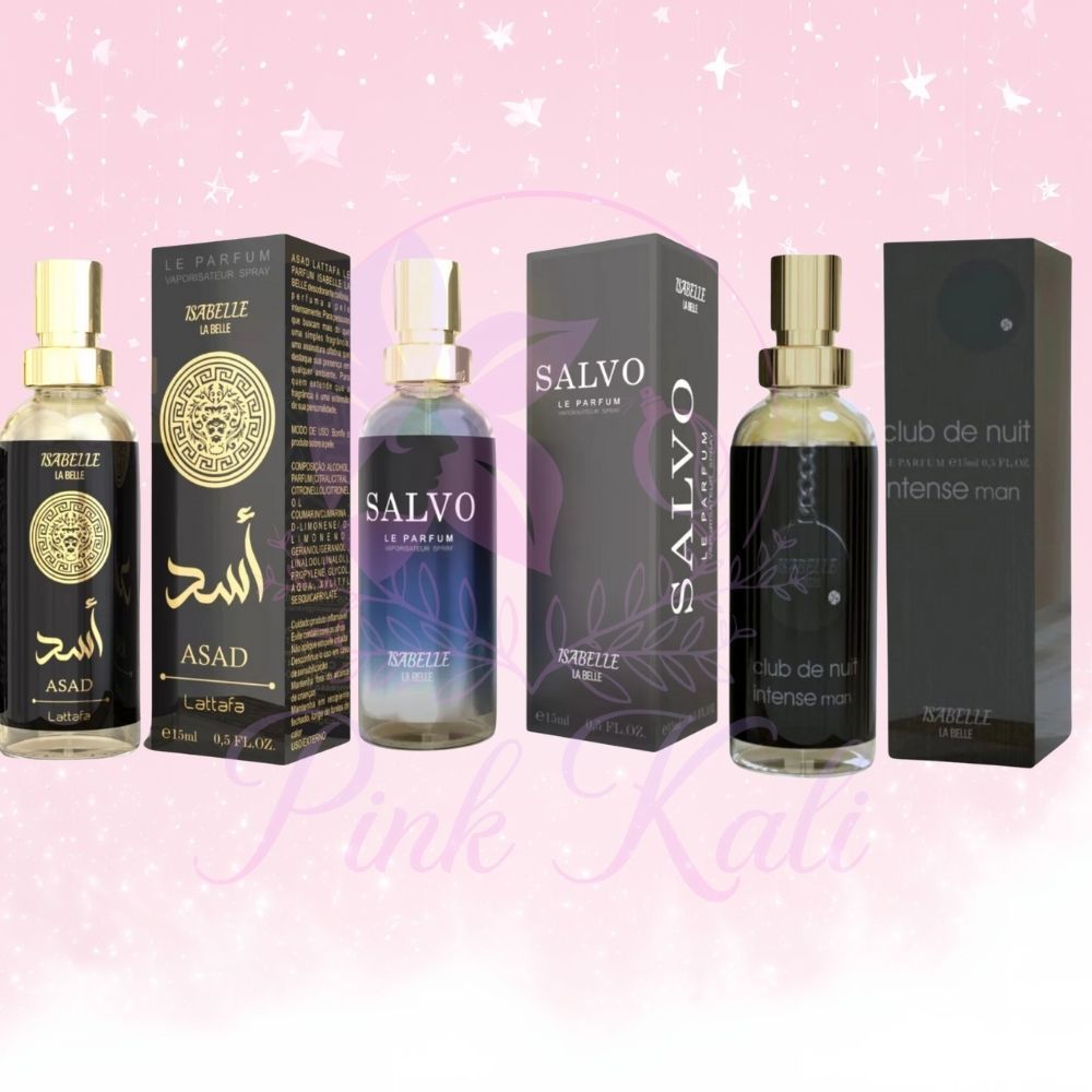 Kit (03 unidades 15ml) Asad + Salvo + Club de Nuit Isabelle la Belle Perfume arabe Masculino unissex ange
