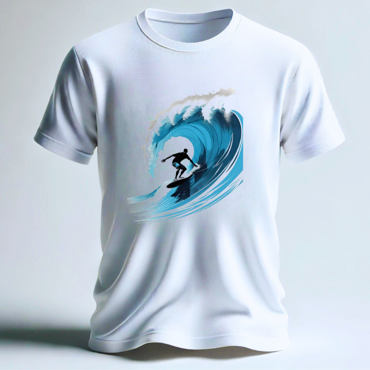 Bella Gis Camiseta Surf Pegando Onda Surfista Praia Mar Esporte Prancha Tubo Radical em Oferta na Shopee