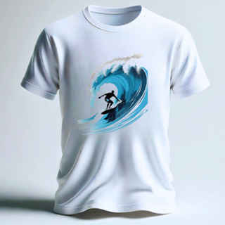 Bella Gis Camiseta Surf Pegando Onda Surfista Praia Mar Esporte Prancha Tubo Radical em Oferta na Shopee