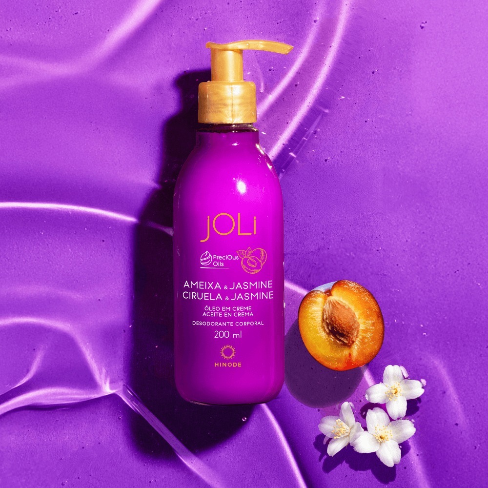 Óleo em Creme Joli Ameixa e Jasmine 200ml, Óleo em Creme Joli Cupuaçu & Fava Tonka 200ml