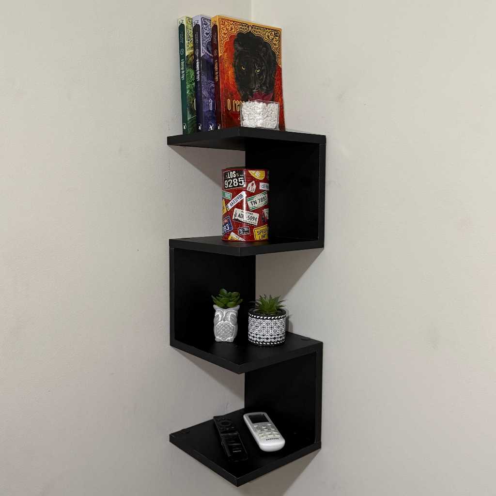 Prateleira de Canto 3D Nichos, Livros, Estante, Decoração. em Oferta na Shopee