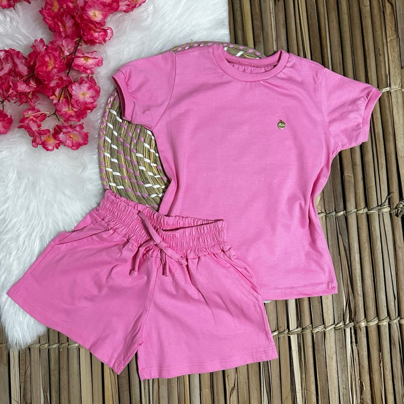 CONJUNTO INFANTIL MENINAS DE ALGODÃO LANÇAMENTO REF 006
