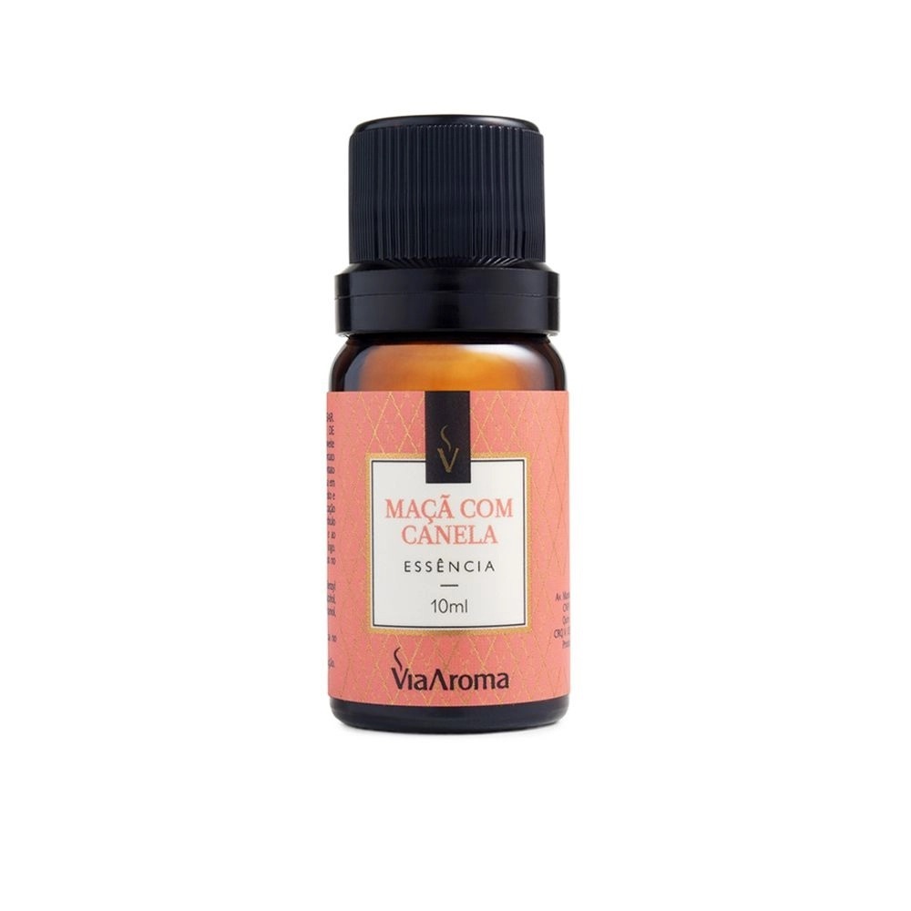 Essência Aromática Maçã com Canela Via Aroma 10ml – Aroma Doce, Quente e Aconchegante