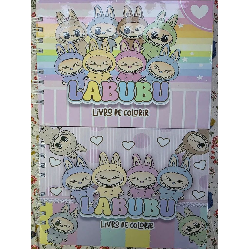 3 Livros De Colorir Labubu Capa Dura