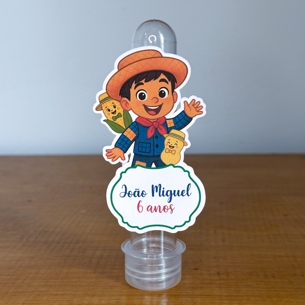 APLIQUE PARA TUBETE Festa Junina DE 13 CM NÃO ACOMPANHA TUBETE - RECORTADO!!! NÃO É ADESIVO