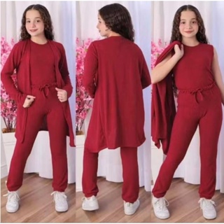 CONJUNTO INFANTIL 3 PEÇAS INFANTO JUVENIL em Oferta na Shopee