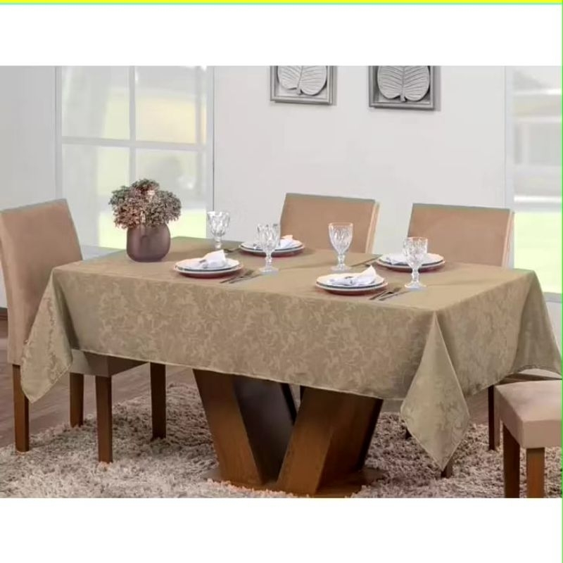 Toalha de Mesa Jacquard Original Tecido Grosso 4 6 8 10 e 12 Lugares Luxo