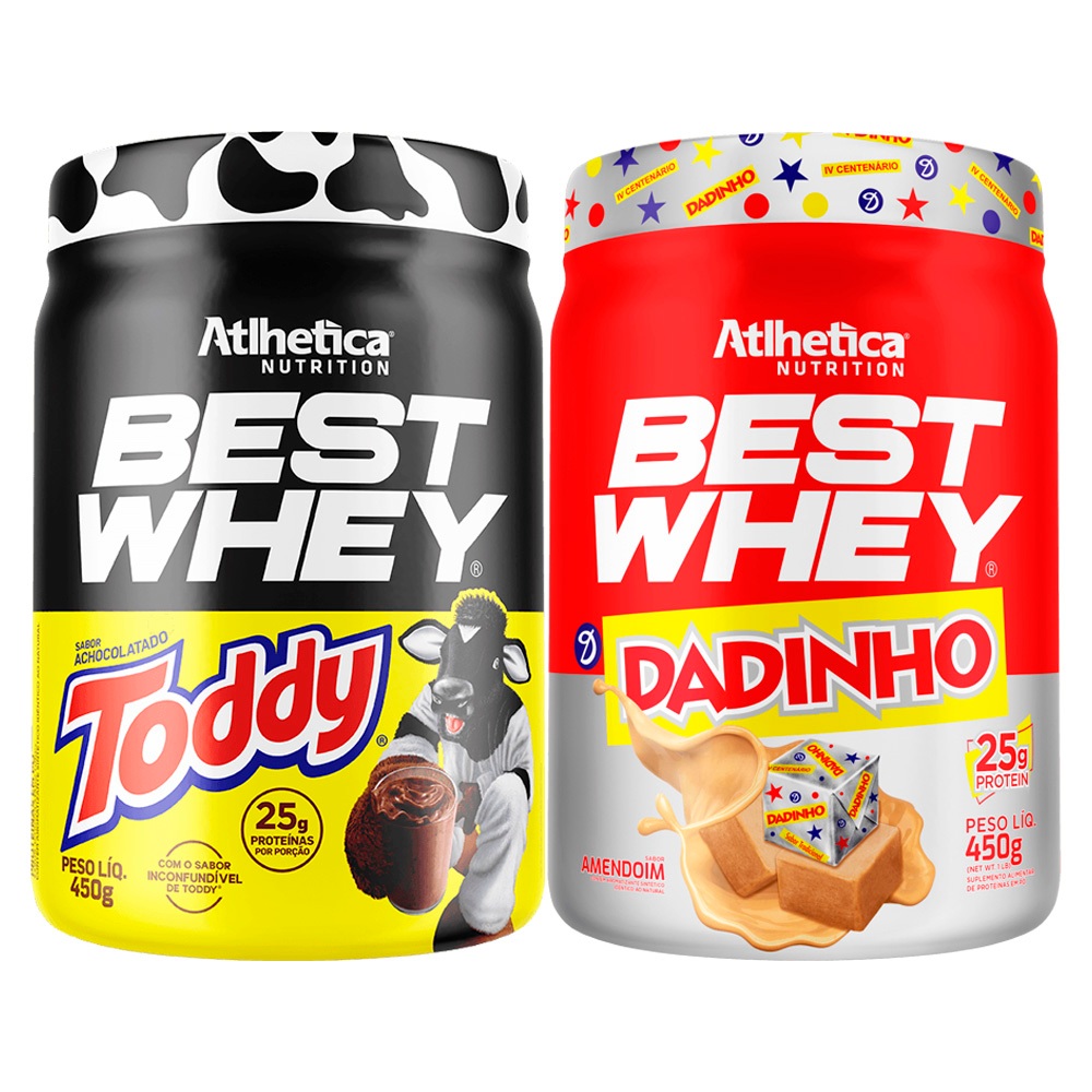 Kit 2 Best Whey 450g - Atlhetica Nutrition - Todos os Sabores